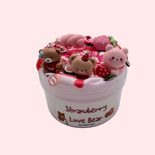 Strawberry Love Bear Slime