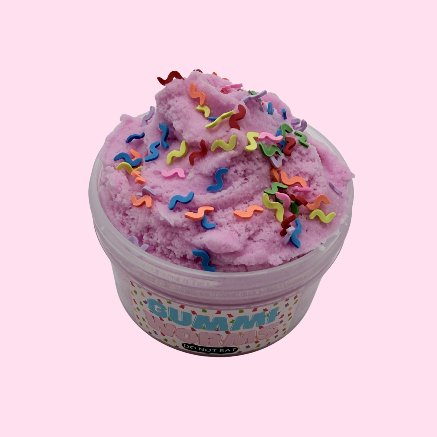 Gummi Worm Cloud Slime – Strawberry Candy Scented DIY Slime with Charms | Handmade in Canada