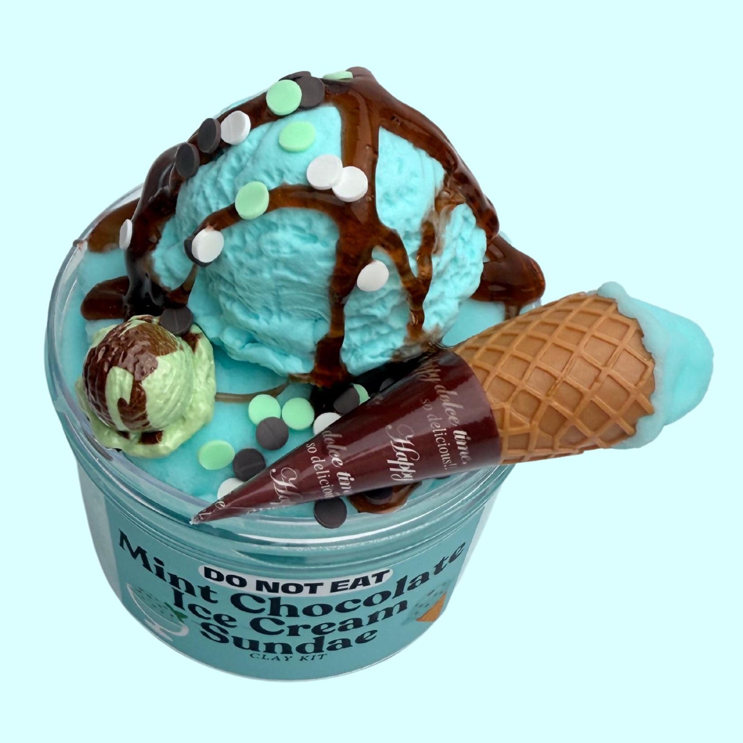 Mint Chocolate Ice Cream Sundae Clay Kit