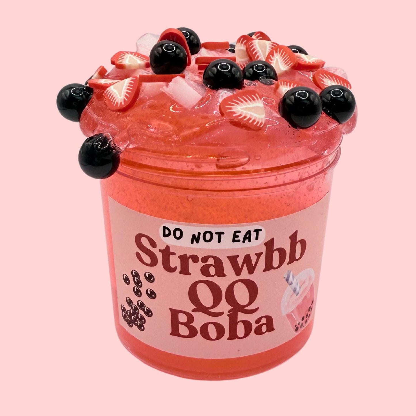 Strawberry Boba Slime