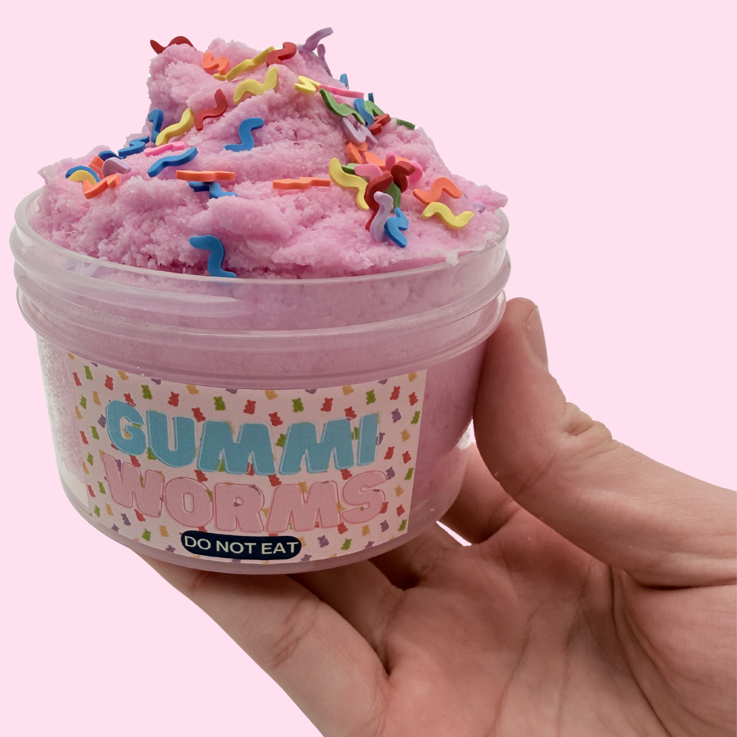 Gummi Worm Cloud Slime – Strawberry Candy Scented DIY Slime with Charms | Handmade in Canada
