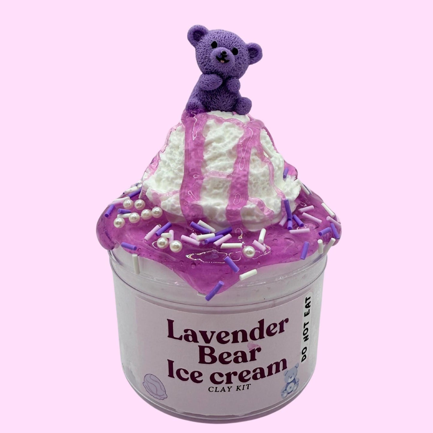 Lavender Bear Ice Cream Cloud Slime