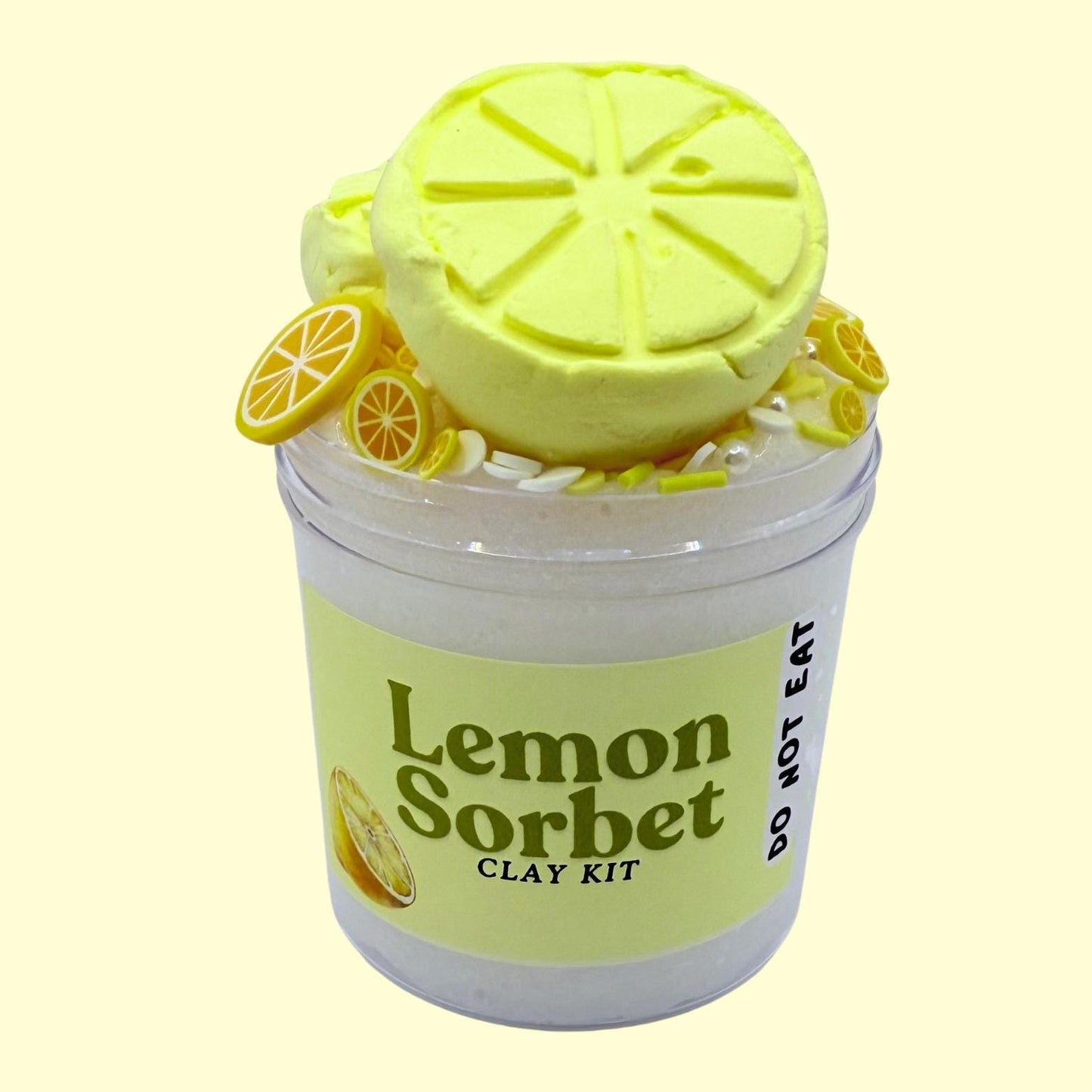 Lemon Sorbet Snow Fizz Slime