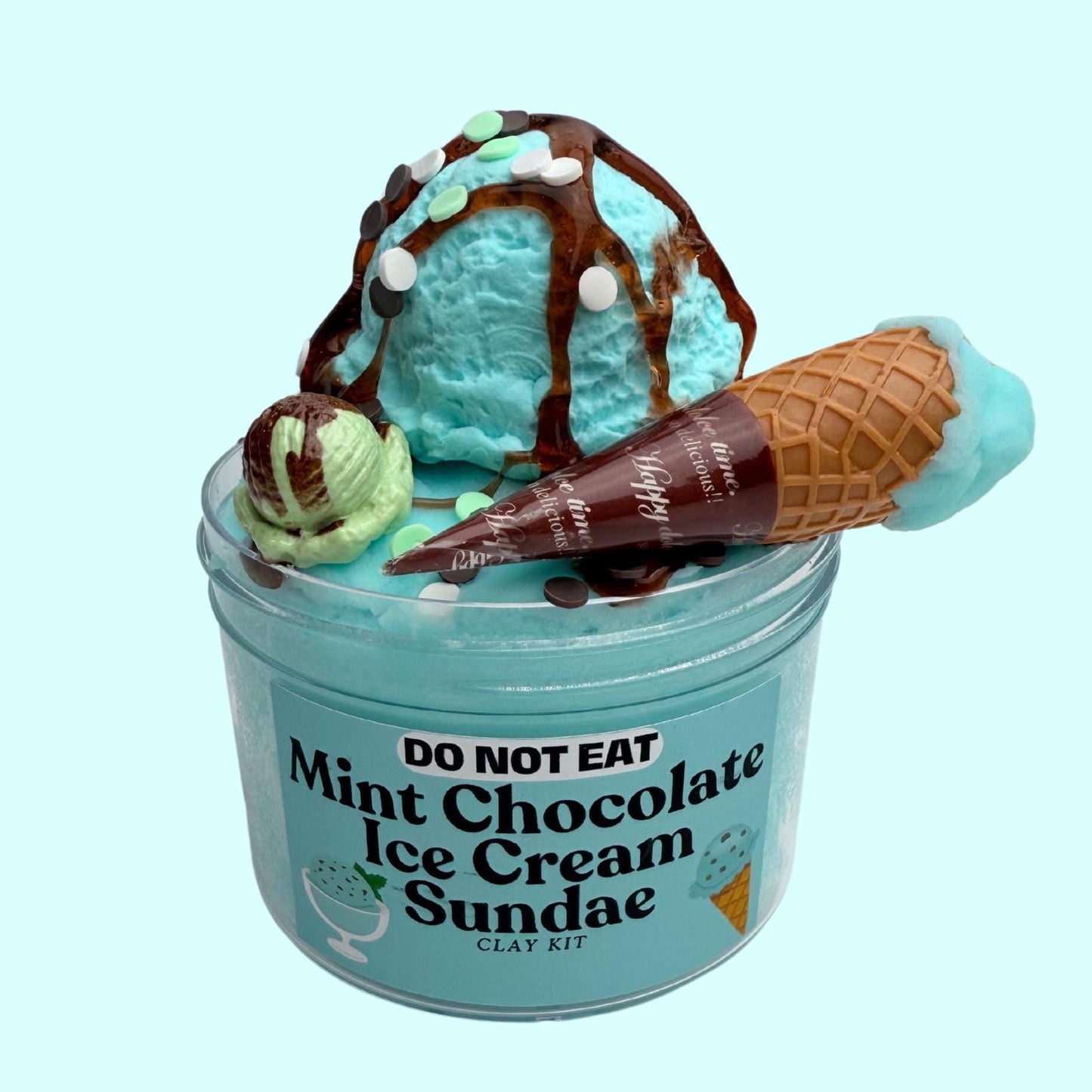 Mint Chocolate Ice Cream Sundae Clay Kit