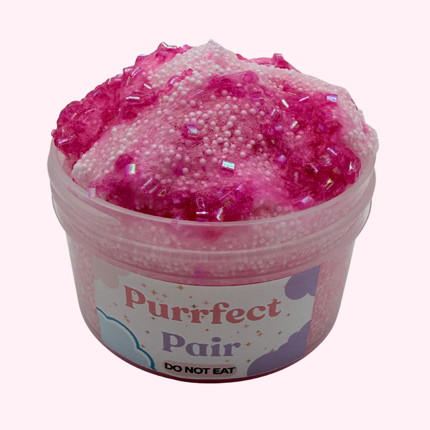 Pink Cat Slime – Microfoam & Bingsu Crunch Slime, Cute Sensory Toy, Sugar Rush