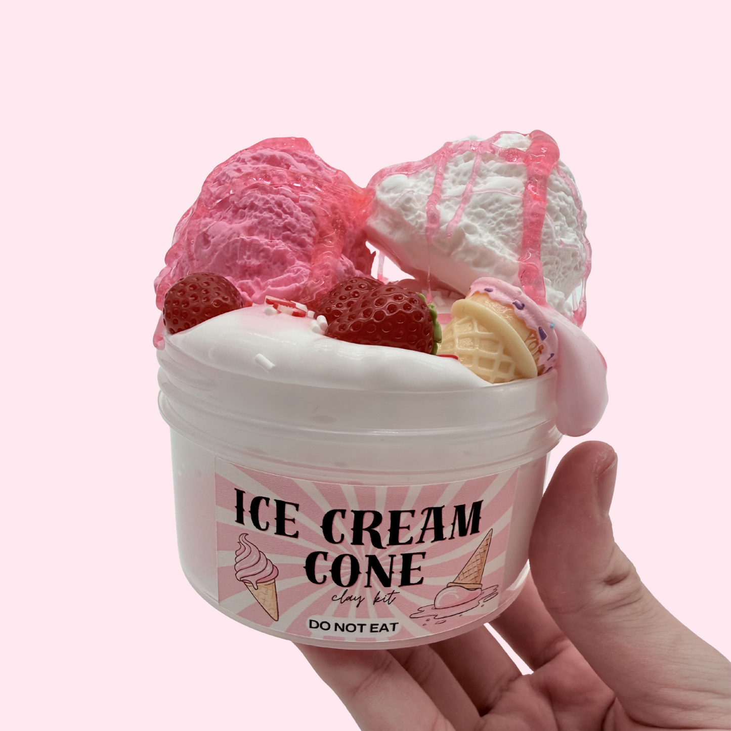 Strawberry Ice Cream DIY Slime Kit
