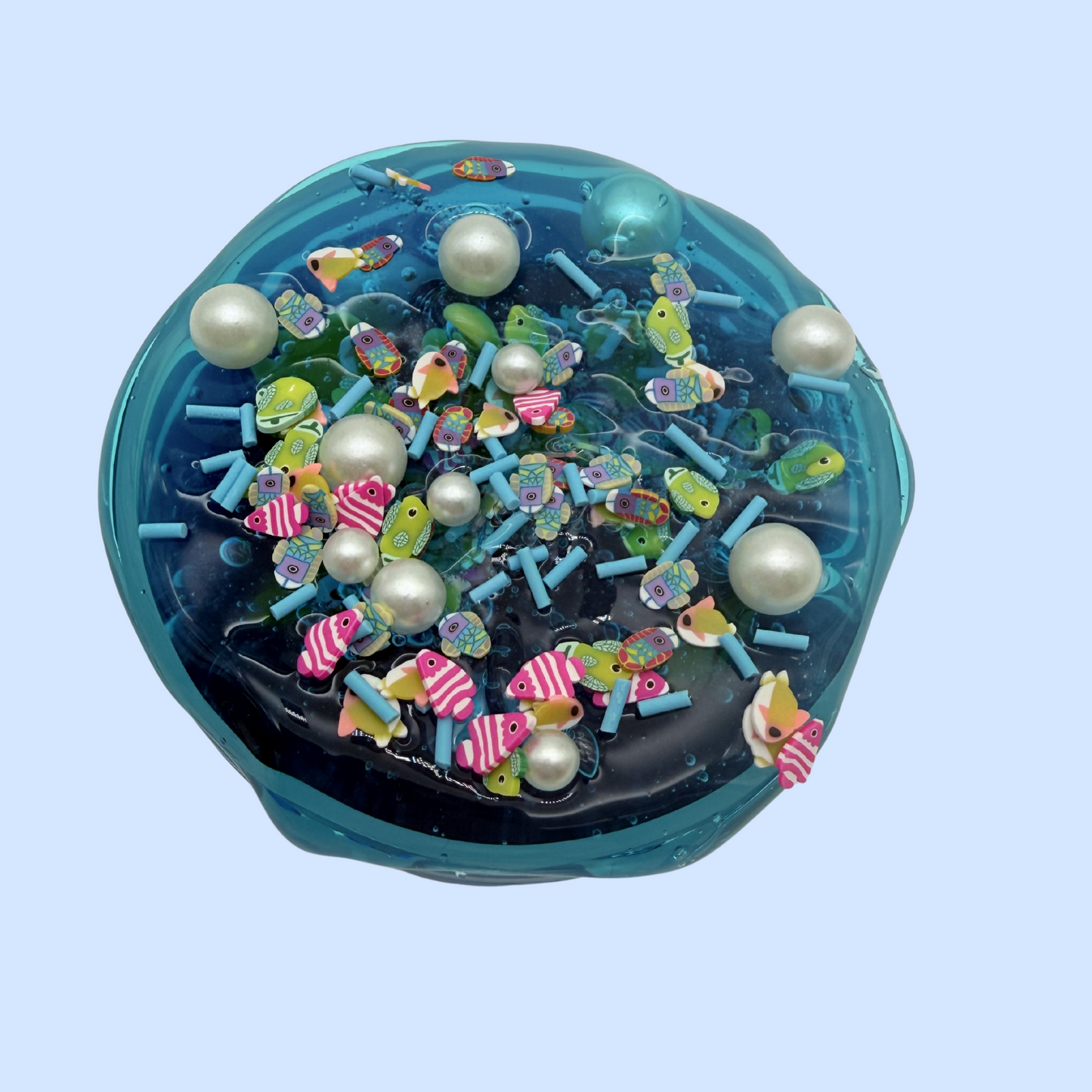 Treasure Dive Clear Slime Ocean Blue Bubbly ASMR Slime