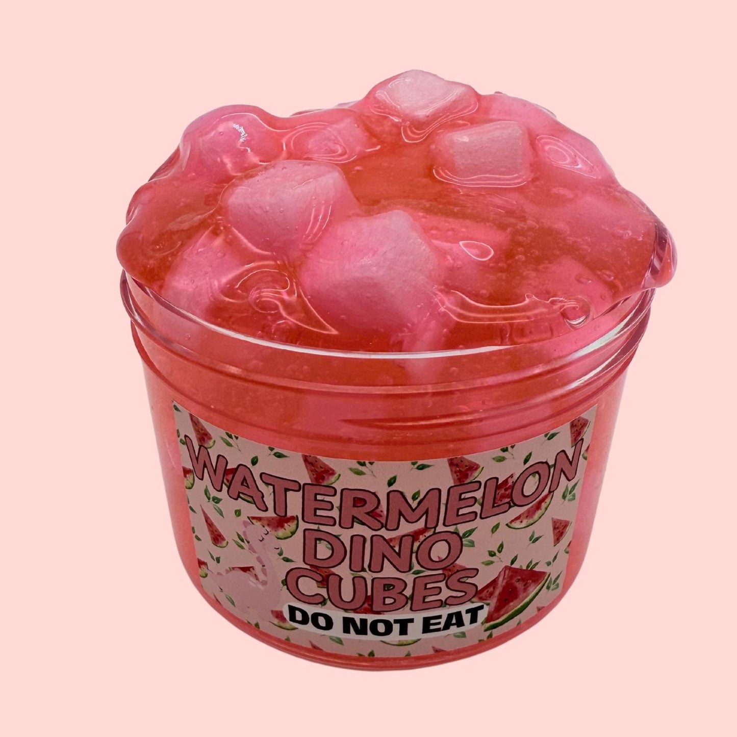 Watermelon Dino Cubes Slime