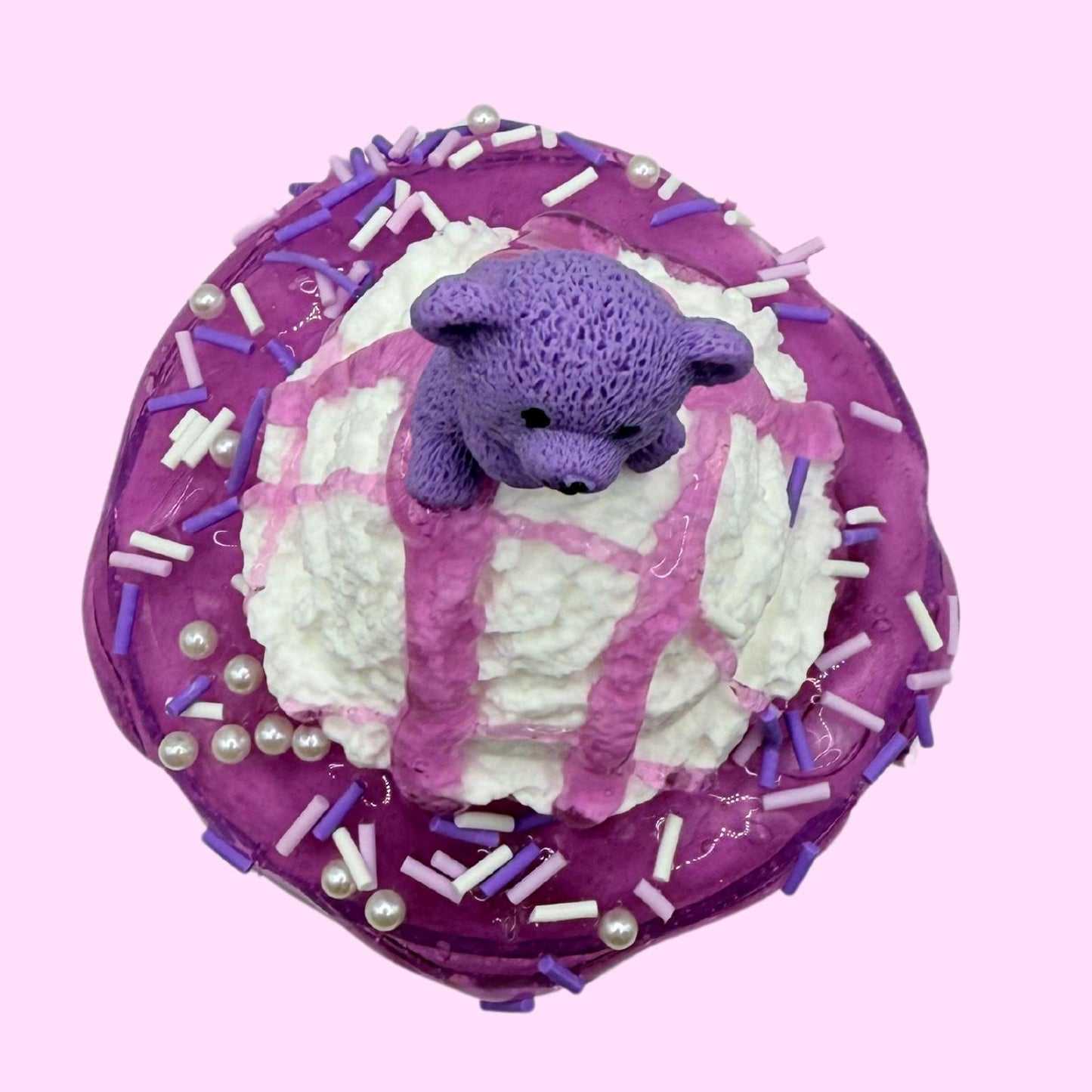 Lavender Bear Ice Cream Cloud Slime