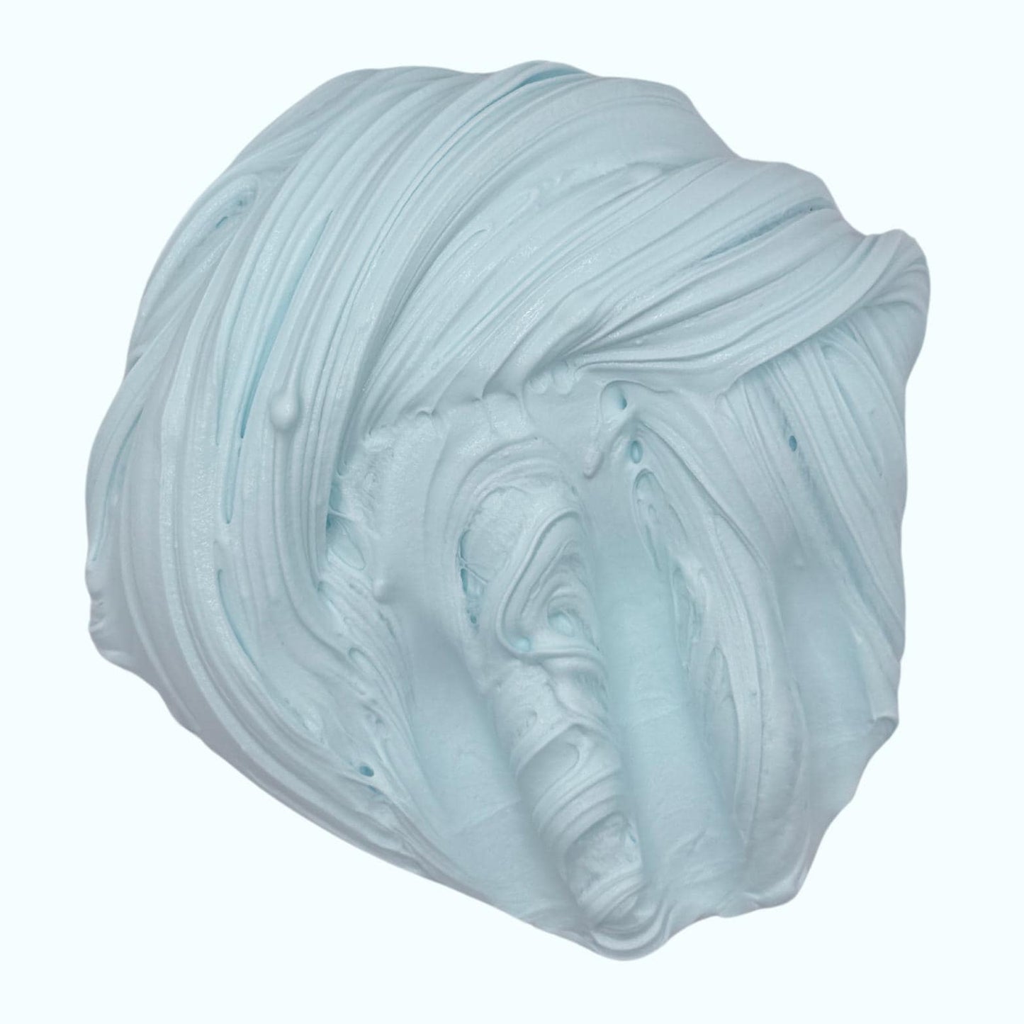 Blue slime swirled on a white background