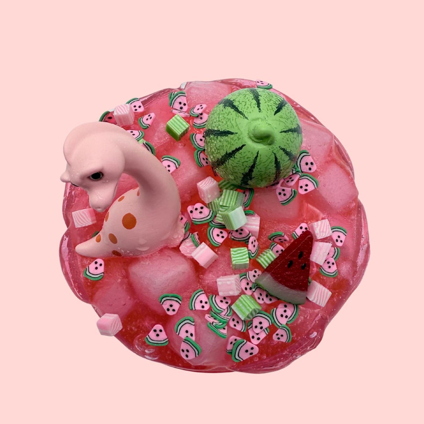 Watermelon Dino Cubes Slime