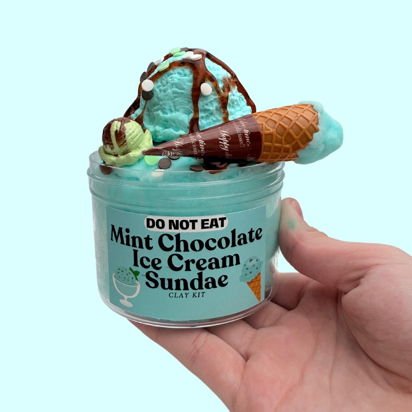 Mint Chocolate Ice Cream Sundae Clay Kit
