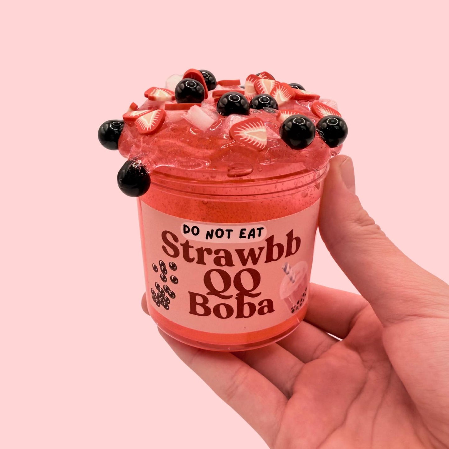 Strawberry Boba Slime