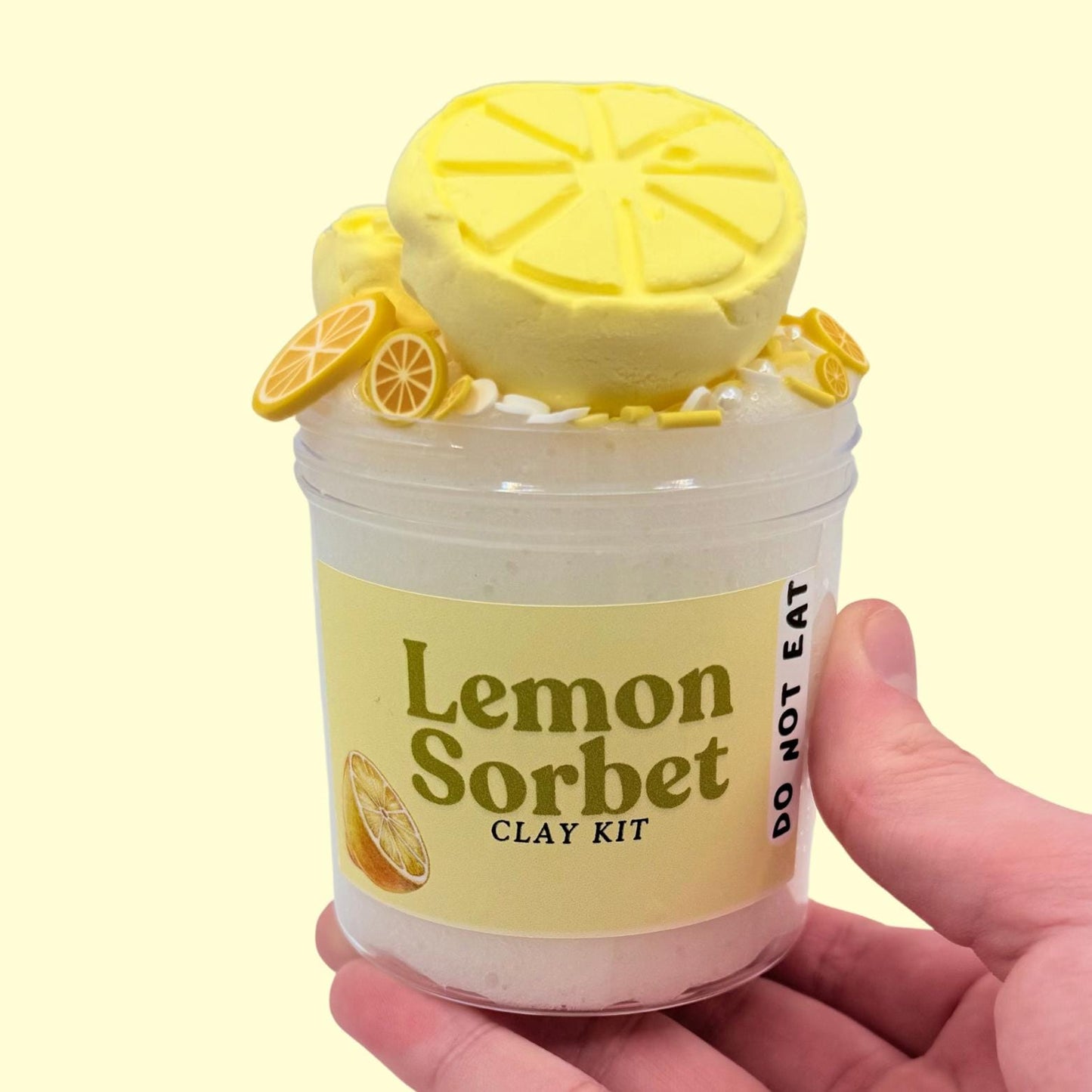 Lemon Sorbet Snow Fizz Slime