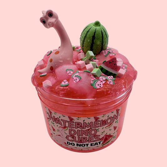 Watermelon Dino Cubes Slime